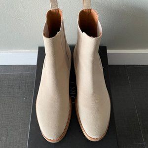 Oro Los Angeles - Sand Crepe Chelsea Boots, size US7/EU40